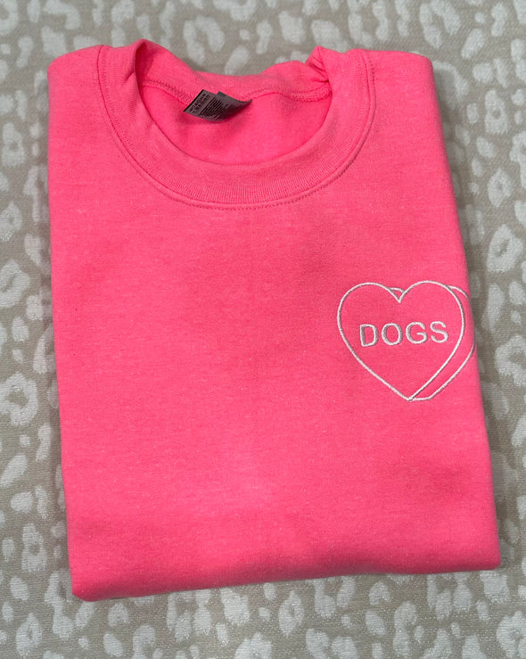 Custom Candy Heart Sweatshirt-YOUTH