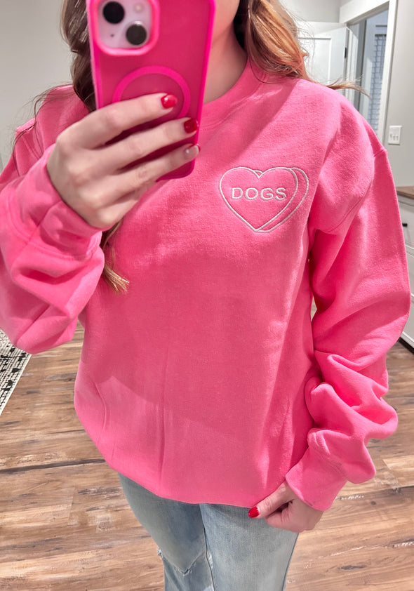 Custom Candy Heart Sweatshirt-ADULT