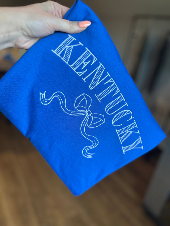 Embroidered Kentucky Bow Tee
