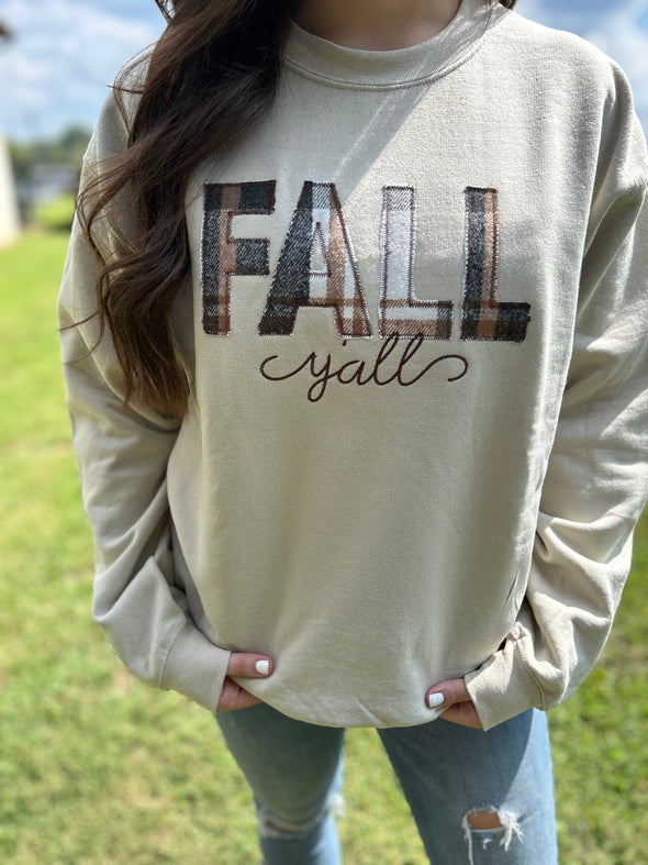 Fall Yall Plaid Sweatshirt