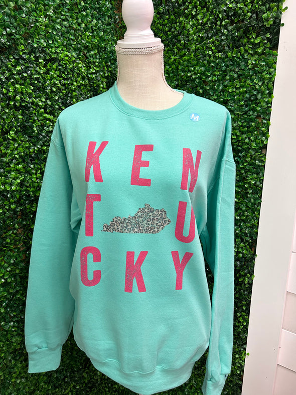 Pink distressed Kentucky Sweatshirt