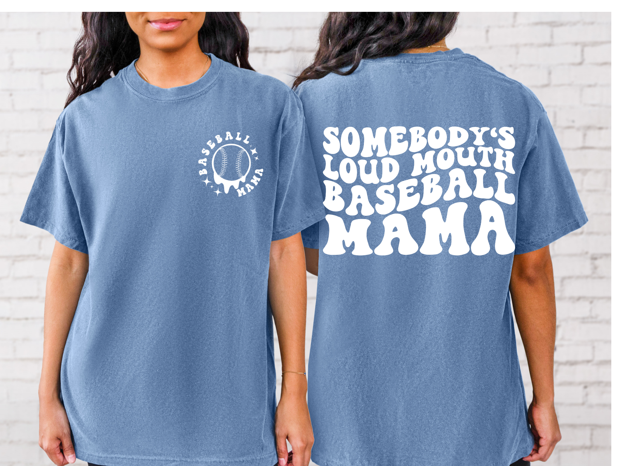 Somebody's Loud Mouth Baseball Mama Tee – Bradys Customs